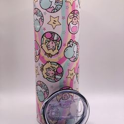 Mario Bros Coffee Cup Princess Peach Tumbler New In Box Yoshi Tumbler Toad Termo