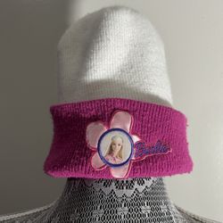 Barbie winter beanie pink and white girl’s accessories