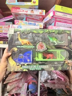 Kids Trailer With Dinosaurs New $17 Each