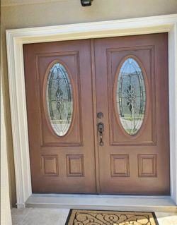 NEW Jeldwen 72x80 fiberglass entry door