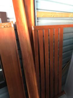 Wooded sleigh bed Frame queen