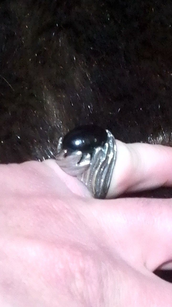 White Gold Men's Ring 