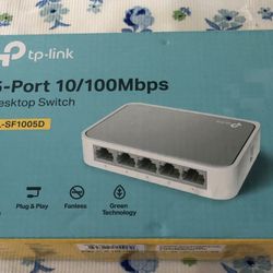 TP-Link 5 Port 10/100 Mbps Fast Ethernet Switch | Desktop Ethernet Splitter