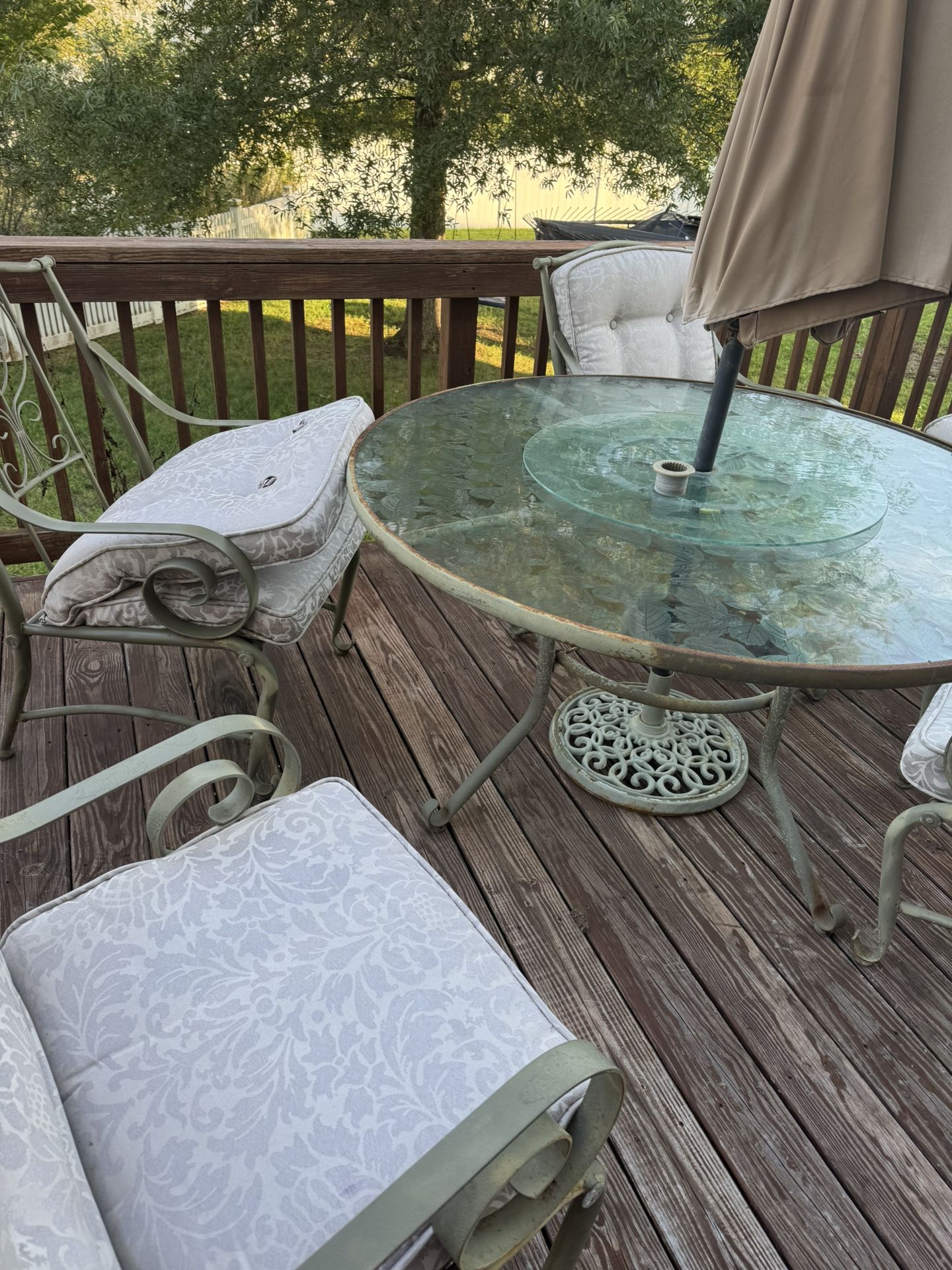 Patio Set With Chairs And Cushions 