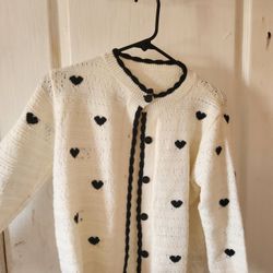 White Heart Cardigan  