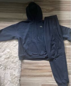 Alo Yoga Navy Hoodie and Jogger Set