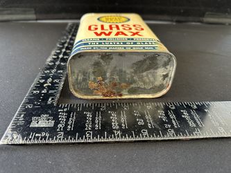Vintage Gold Seal Glass Wax Can. Retro Style Cans, Rusty Can