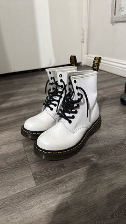 Dr. Martens  White Leather Boots