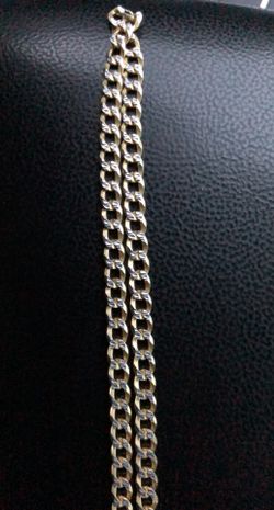 Sterling silver plated 14k gold chain