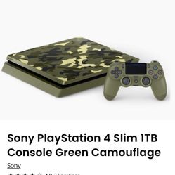 PS4 Slim Green Camo Edition 