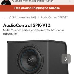 Audiocontrol 12 Inch Subwoofer In Factory Made Box