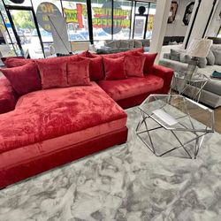 NEW SMOKIN HOT RED SECTIONAL!! Living Room Sofa $25 Down