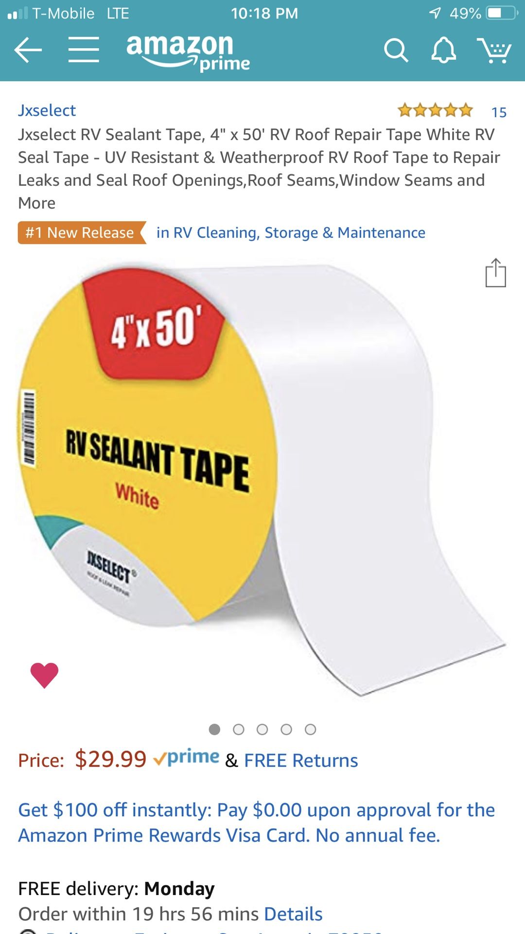 RV sealant tape brand new