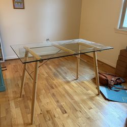 Modern  glass top desk
