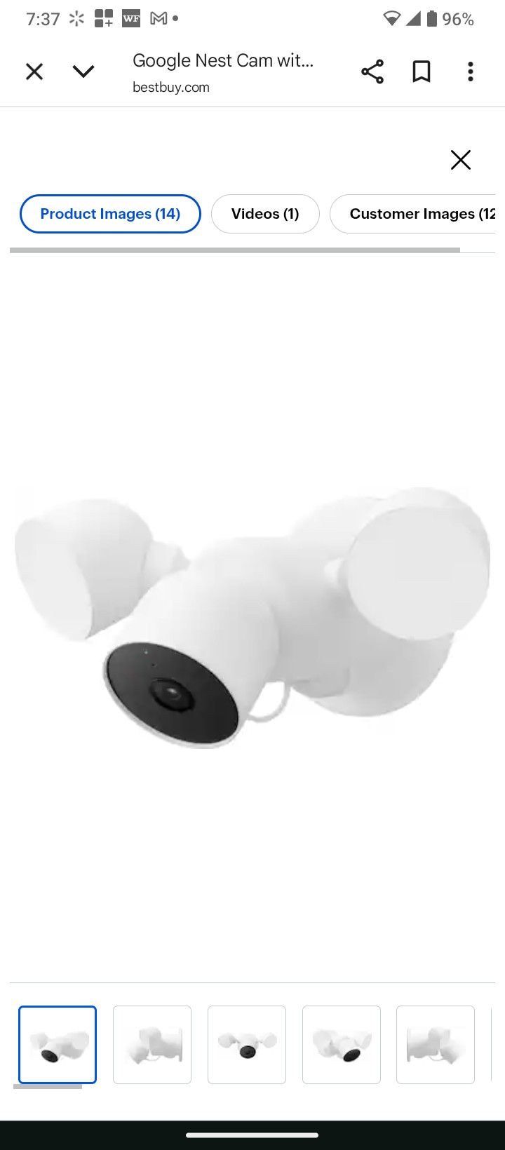 Google - Nest Cam with Floodlight - Wired Outdoor Smart Home Security Camera