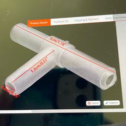 Fish Tank Aquarium T 3 Way Hose