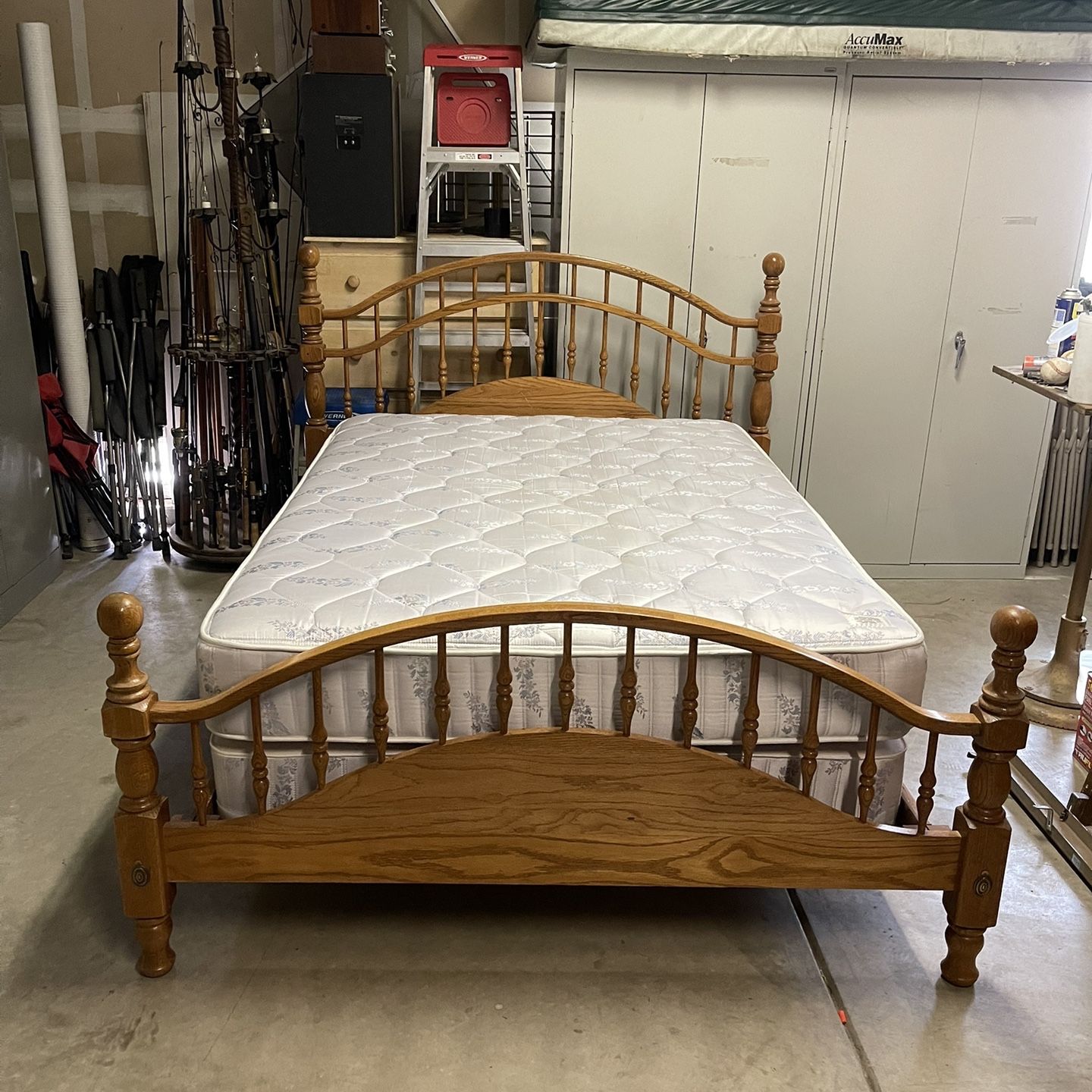 Full Size Bed Frame Mattress And Box Spring 