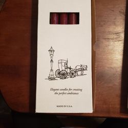 Formal 11.5 inch Burgundy Candles