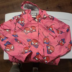 $10 New Spiderman Raincoat Size8 Girls 