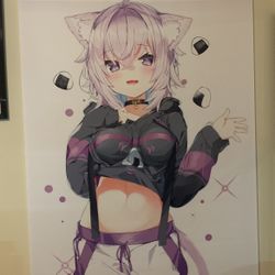 Hololive Nekomata Okayu 2021 Birthday Goods Life-Sized Tapestry