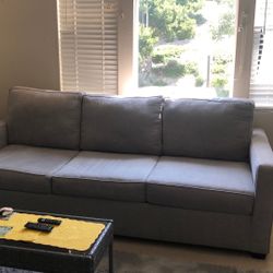 Beautiful Grey 3 Seater Couch And Loveseat Removable Covers Like Brand New 
