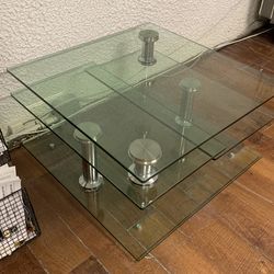 Chintaly Chrome Glass Cocktail Table