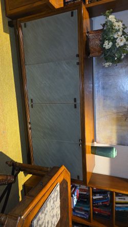 Large Wood Framed Floor Mirror