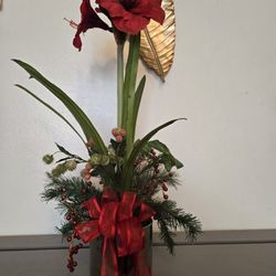 Christmas Amaryllis Artificial Plant 
