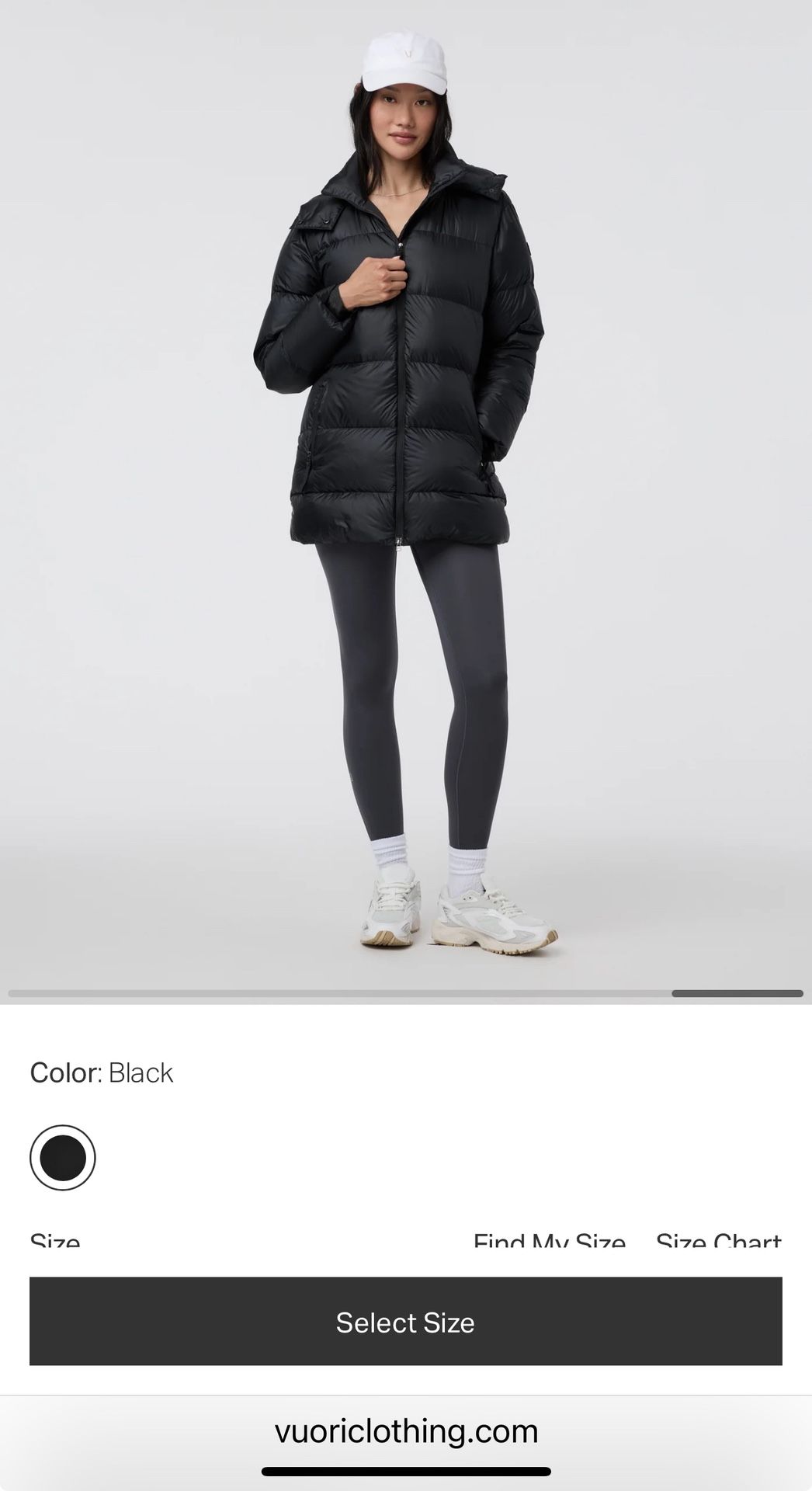 NEW NWT Vuori Vail Long Down Jacket Parka Coat Puffer Ski Snow Winter Black XS Women