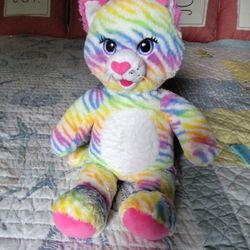 Stuffed Animal Cat Rainbow 