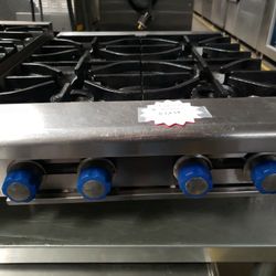 Used Imperial 24"L Hot Plate With 2 Burners Natural Gas 