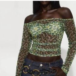 NEW Ida Off Shoulder Mesh Shirt 