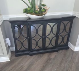 Black cabinet storage
