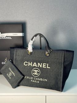 Bag, denim beach bag 38cm