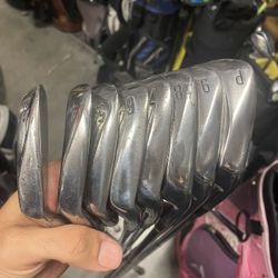 Golf Clubs Master Fit 8 / S Flex  steel shaft  With Lamkin new grips . See pictures for details and Conditions