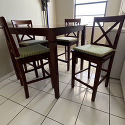 Dining Room Table And Chairs- High Top