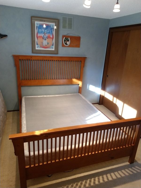 Queen Size Mission Style Bed Frame With Box Spring Included For Queen Size Mission Style Bed Frame With Box Spring Included