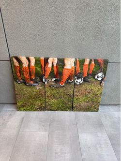 Soccer Triptych Canvas Wall Art Set