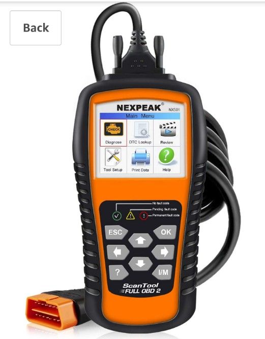 NEXPEAK OBD2 Scanner NX501 Enhanced OBD II Auto Code Reader Car Diagnostic Scan Tool Vehicle Check Engine Light