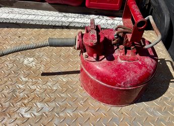 Red Metal Safety Fuel Can with Spout