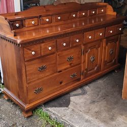 Vintage Big Wood Dresser