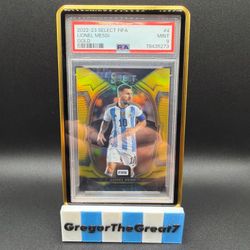 Messi fifa select 2022 green and gold PSA 9 8 WC winning year