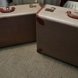Vintage Tweed  Luggage 