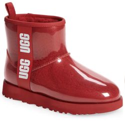UGG Classic Clear Mini Marbled Boots Samba Red 