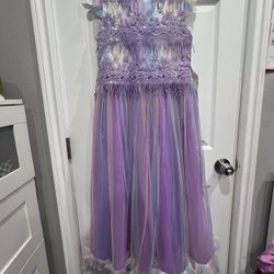 MYRISAM Girl's Unicorn Rainbow Long Tulle Dress Wedding Birthday Princess Carnival Party Performance Dance Pageant Ball Gowns