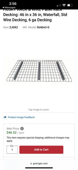 Pallet Rack Shelving  46”WX42”Deep