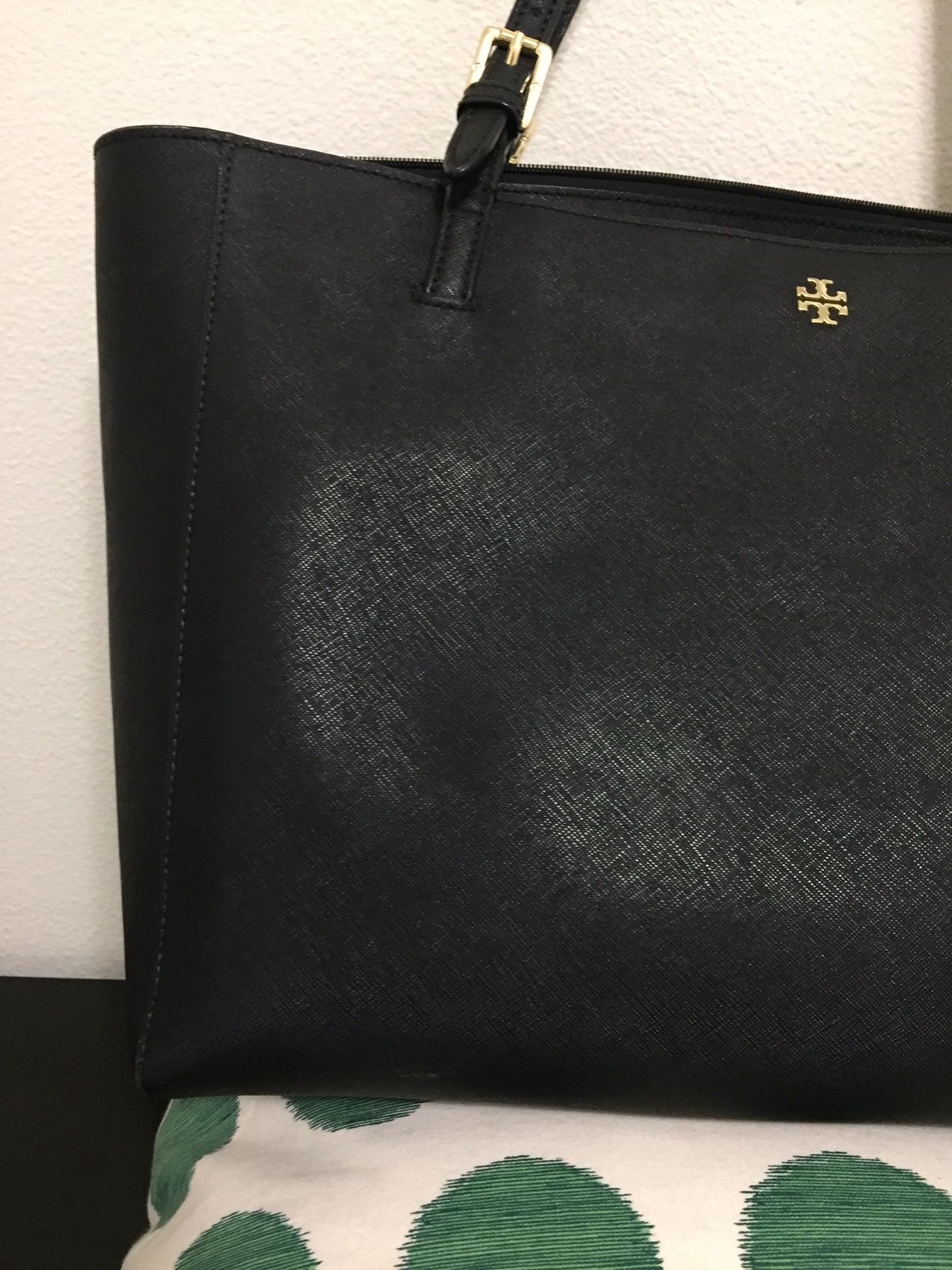 Tory Burch — Large Black, Buckled York Tote DUST BAG INCLUDED