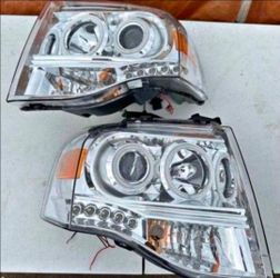 07-14 Ford Expedition LED Projector Headlights Luces Calaveras Micas Faros Focos Faroles