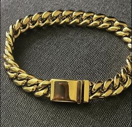 Mens Cuban gold bracelet