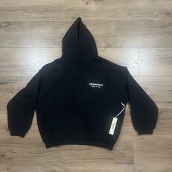 Fear of God Essentials Hoodie Black Size L New w/ Tags Authentic 